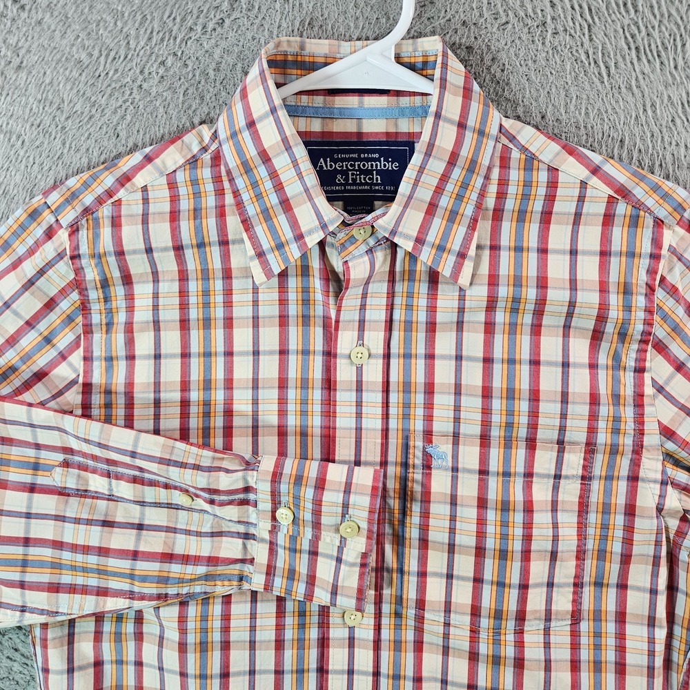 Abercrombie & Fitch‎ Shirt Men Small Button Up Long Sleeve Plaid